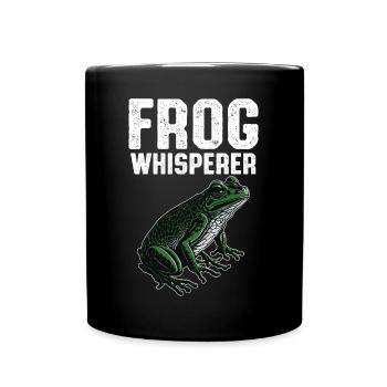 Funny Frog Whisperer Toad Amphibian Herpetologist - Full Colour Mug - black - Front