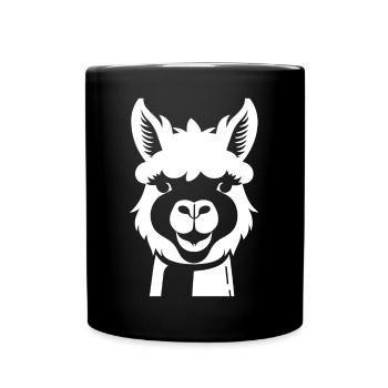Drôle de lama Silhouette Cheeky Fun Lamas - Mug uni - noir - Devant