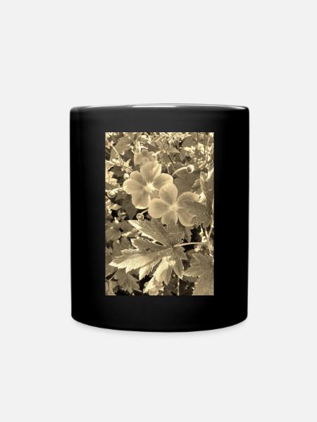 HERBST-ANEMONEN sepia - Tasse einfarbig - Schwarz