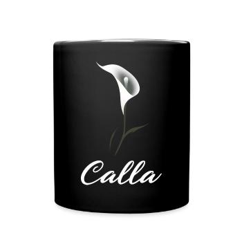 Florist Zantedschia Calla Pflanze Zimmercalla - Tasse einfarbig - Schwarz - Vorne