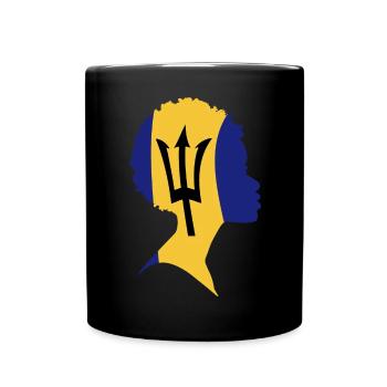 Barbados flag Barbadian bayan - Full Colour Mug - black - Front