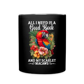 Scarlet Macaws Scharlachroter Ara Design - Tasse einfarbig - Schwarz - Vorne