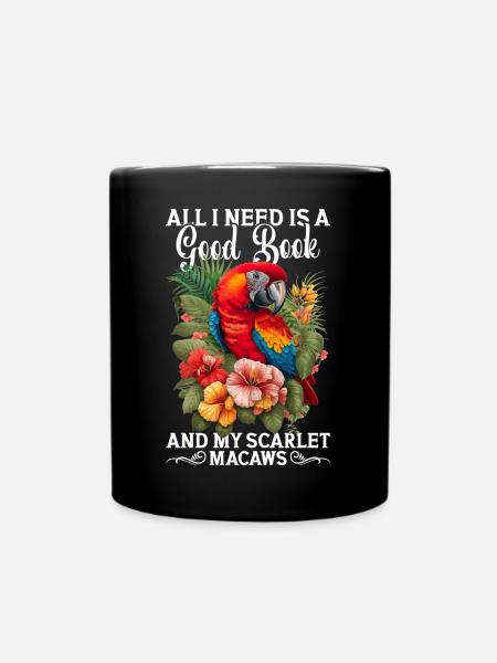 Motif Scarlet Macaw - Mug uni - noir
