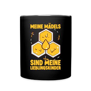 Bienenliebhaber Imkerei Bienenstock Honigbiene - Tasse einfarbig - Schwarz - Vorne