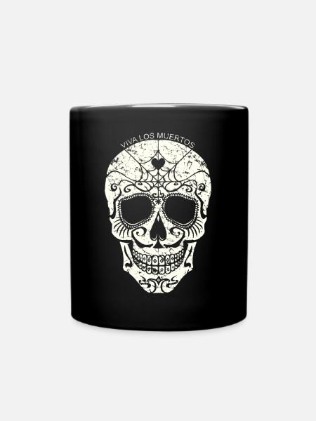 Dia de los Muertos Halloween Jour du Crâne Mort - Mug uni - noir