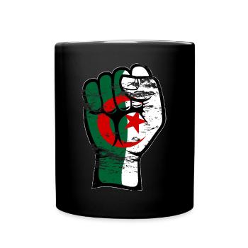 Algerien Flagge Faust Hand Symbol used - Tasse einfarbig - Schwarz - Vorne