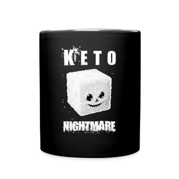 Keto-Albtraum - beängstigender Zucker - Tasse einfarbig - Schwarz - Vorne