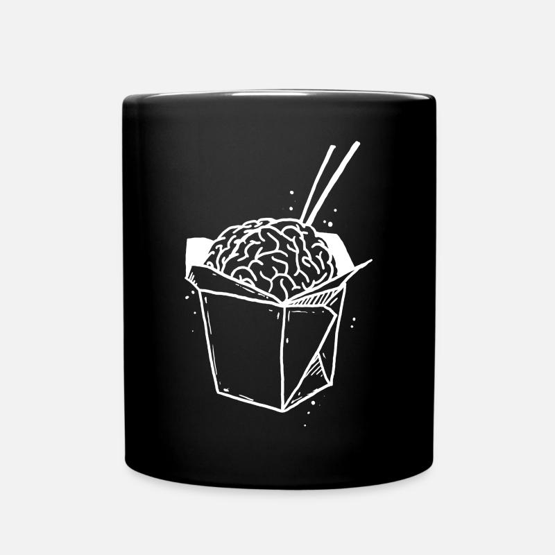 Brainfood1 Invert - Tasse einfarbig - Schwarz