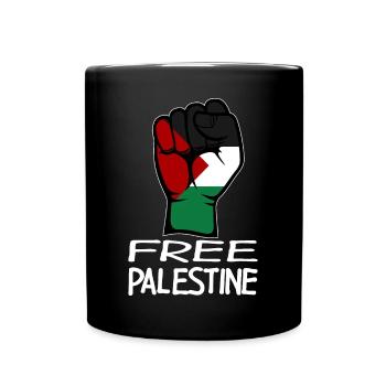 Drapeau de la Palestine libre - Mug uni - noir - Devant
