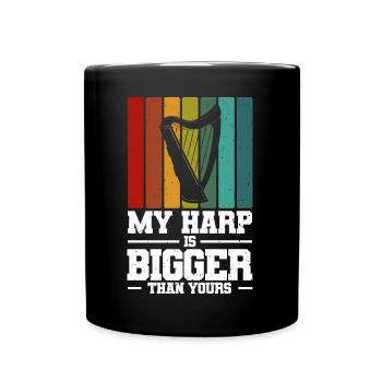 Harfenist - Tasse einfarbig - Schwarz - Vorne
