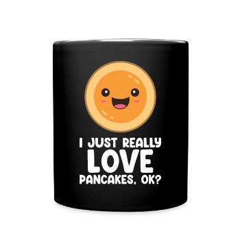 Funny Pancakes Brunch Breakfast Pancake Maker - Full Colour Mug - black - Front