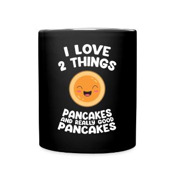Funny Pancakes Brunch Breakfast Pancake Maker - Full Colour Mug - black - Front