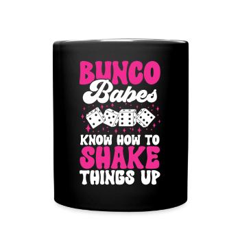 Jeu de dés Bunco - Mug uni - noir - Devant