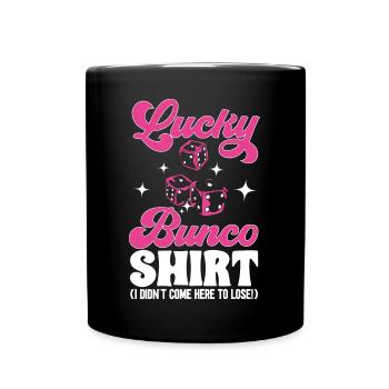 Jeu de dés Bunco - Mug uni - noir - Devant