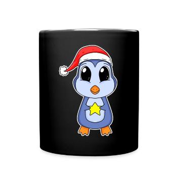 Penguin Christmas - Full Colour Mug - black - Front