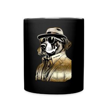 No excuse Gangster Dog no excuses gold - Full Colour Mug - black - Front