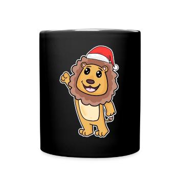 Noël Lion - Mug uni - noir - Devant