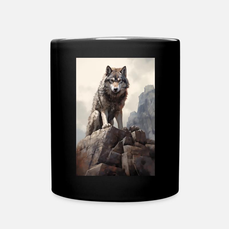 Illustration de Loup - Mug uni - noir