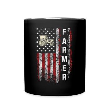 Traktorliebhaber Lustiges Traktorgeschenk - Tasse einfarbig - Schwarz - Vorne