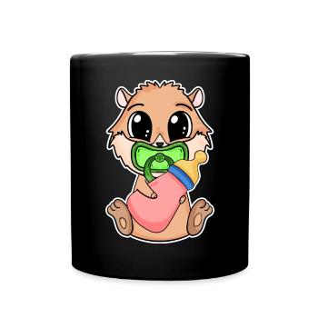 Bébé domestique cochon d’Inde Motif cochon d’Inde - Mug uni - noir - Devant