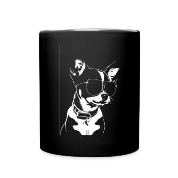 Funny Chihuahua wearing Sunglasses Chihuahuas - Full Colour Mug - black - Front