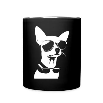 Funny Chihuahua wearing Sunglasses Chihuahuas - Full Colour Mug - black - Front