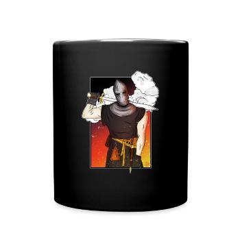 Chevalier yankee à l'épée - Mug uni - noir - Devant