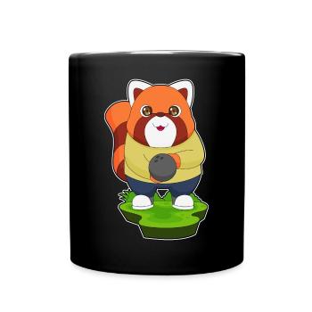 Panda roux Bowling Bowling Ball Sport - Mug uni - noir - Devant