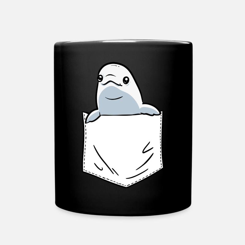 Weißwal Beluga Wal - Tasse einfarbig - Schwarz