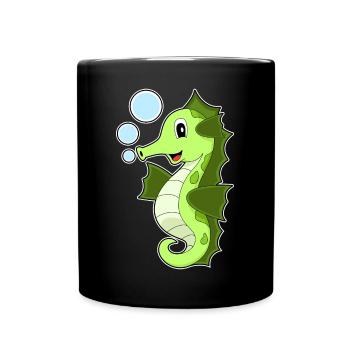 Cute Seahorse - Full Colour Mug - black - Front