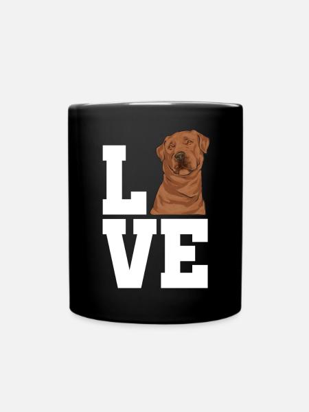 Foxred Labrador Fuchsroter Labrador Retriever - Tasse einfarbig - Schwarz