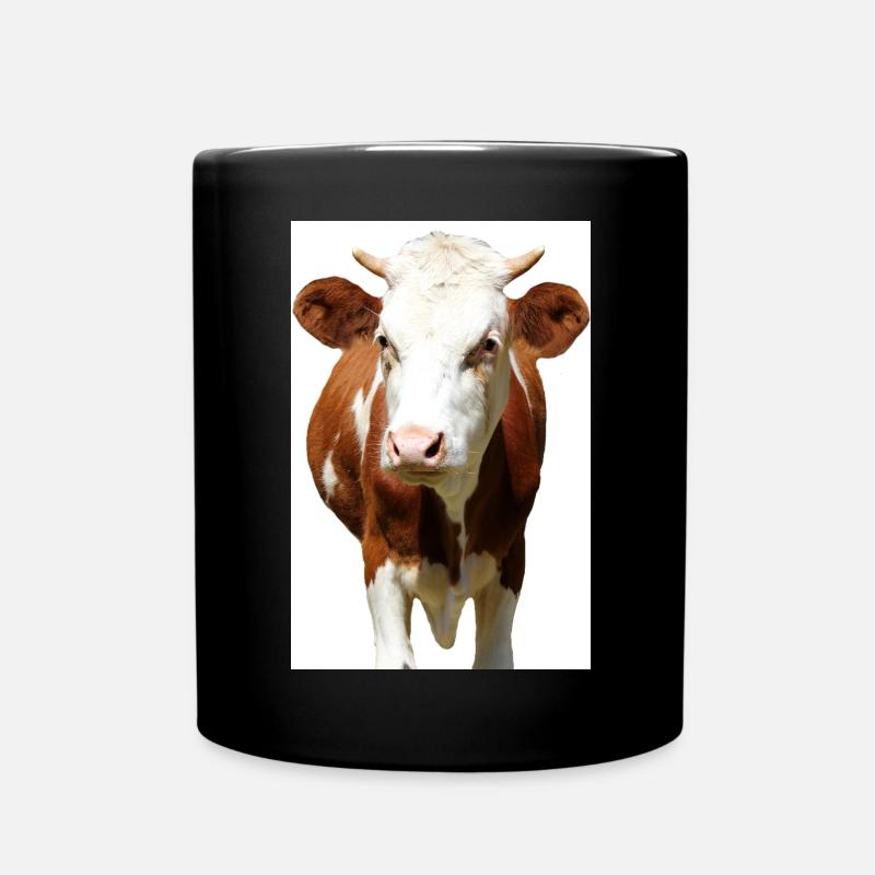Kuh Poster - Tasse einfarbig - Schwarz