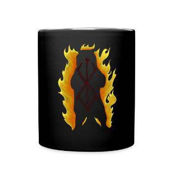 Berserker Bear Silhouette - Full Colour Mug - black - Front