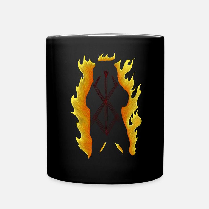 Berserker Bear Silhouette - Full Colour Mug - black