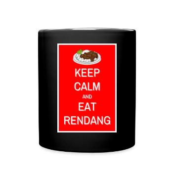 Stay calm and eat rendang - Full Colour Mug - black - Front