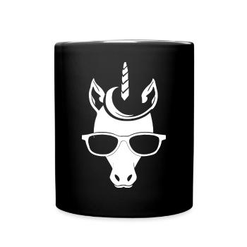 Licornes Anime Licorne Manga Lunettes de soleil de conte de fées - Mug uni - noir - Devant