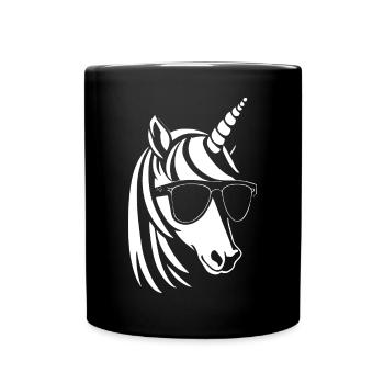Licornes Anime Licorne Manga Lunettes de soleil de conte de fées - Mug uni - noir - Devant