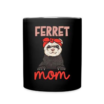 Furet, propriétaire de furet - Mug uni - noir - Devant