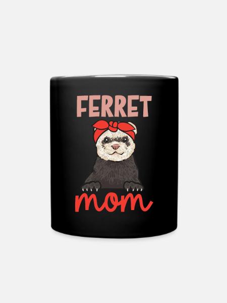 Furet, propriétaire de furet - Mug uni - noir