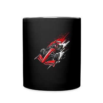 Voiture de course de formule | Illustration de course à grande vitesse - Mug uni - noir - Devant