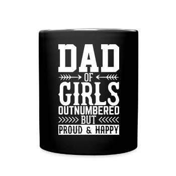 Dad Fathers Day Daddy Papa Funny Father´s Day - Full Colour Mug - black - Front