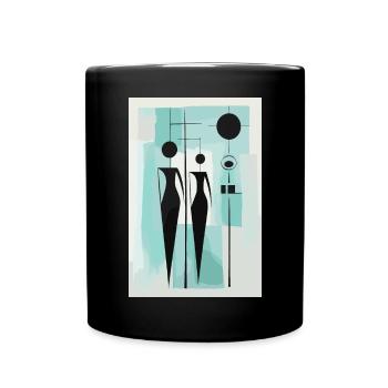 Geometric pendulum figures - Full Colour Mug - black - Front