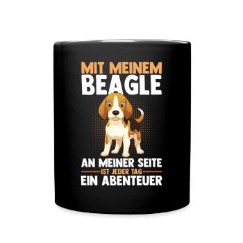 Dog Beagle - Full Colour Mug - black - Front
