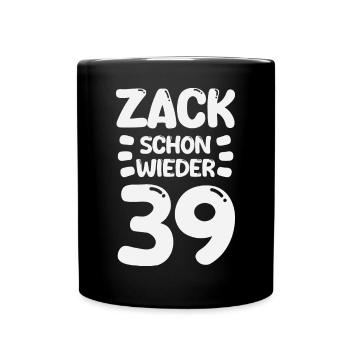 Zack 39 again! Birthday - Full Colour Mug - black - Front