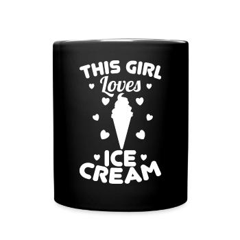 Fille de crème glacée - Mug uni - noir - Devant