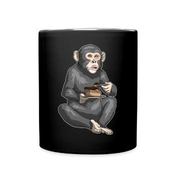Gâteau de singe - Mug uni - noir - Devant