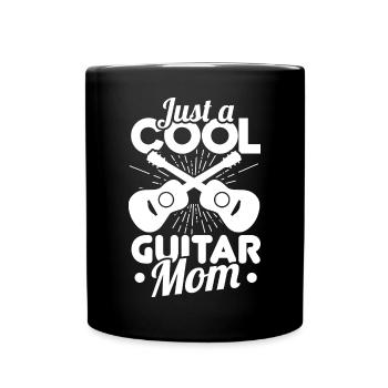 Just a cool guitar mom - Full Colour Mug - black - Front