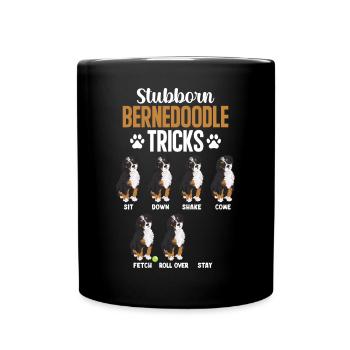 Bernedoodle Dog - Full Colour Mug - black - Front