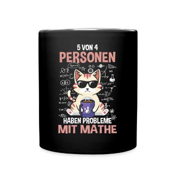 5 out of 4 people struggle with math - Full Colour Mug - black - Front
