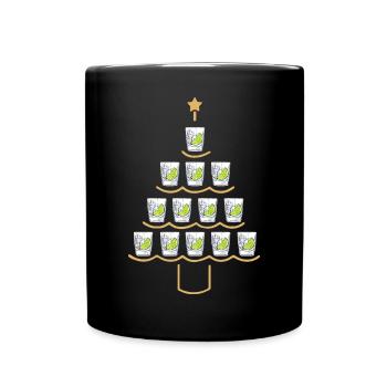 Sapin de Noël au gin - Mug uni - noir - Devant